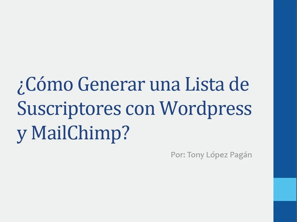 ¿Cómo Generar Una Lista de Suscriptores?